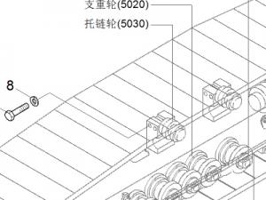 托链轮 81EM-10031BG 托链轮 韩国现代原厂